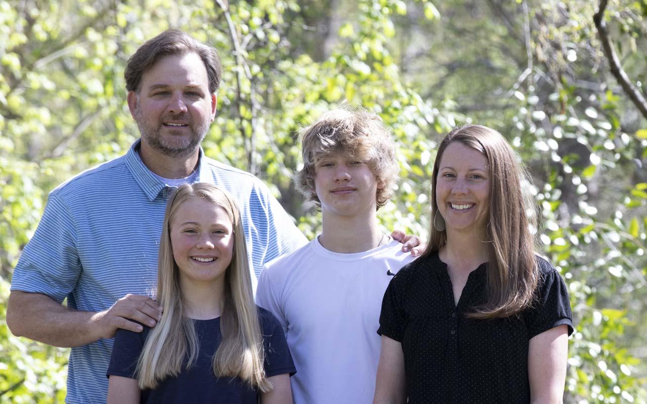 Stephanie Davis with husband, Brian, and their children, Emory and Bode (Photo by Matthew Pendry)
