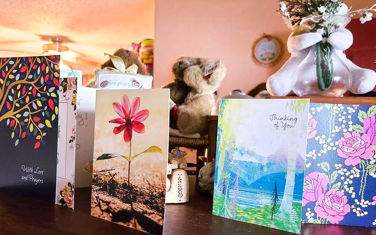 Well wishes and prayer card sent by Samaritan members to Diana B., Florida