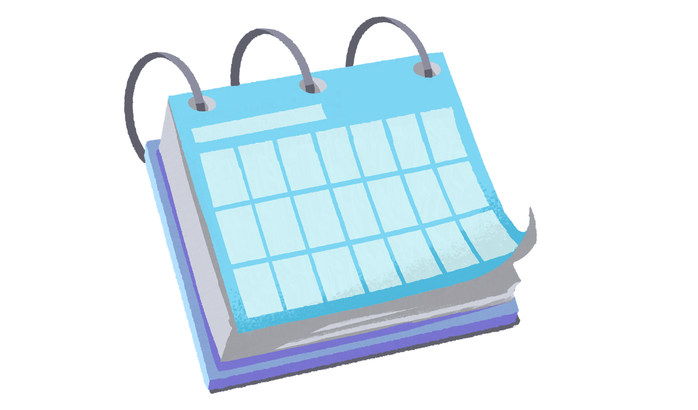 Illustration of a desk calendar