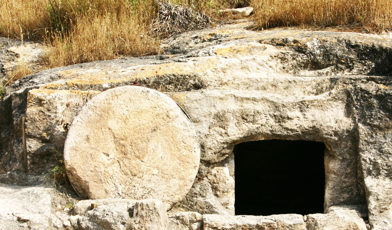 Ancient opened tomb