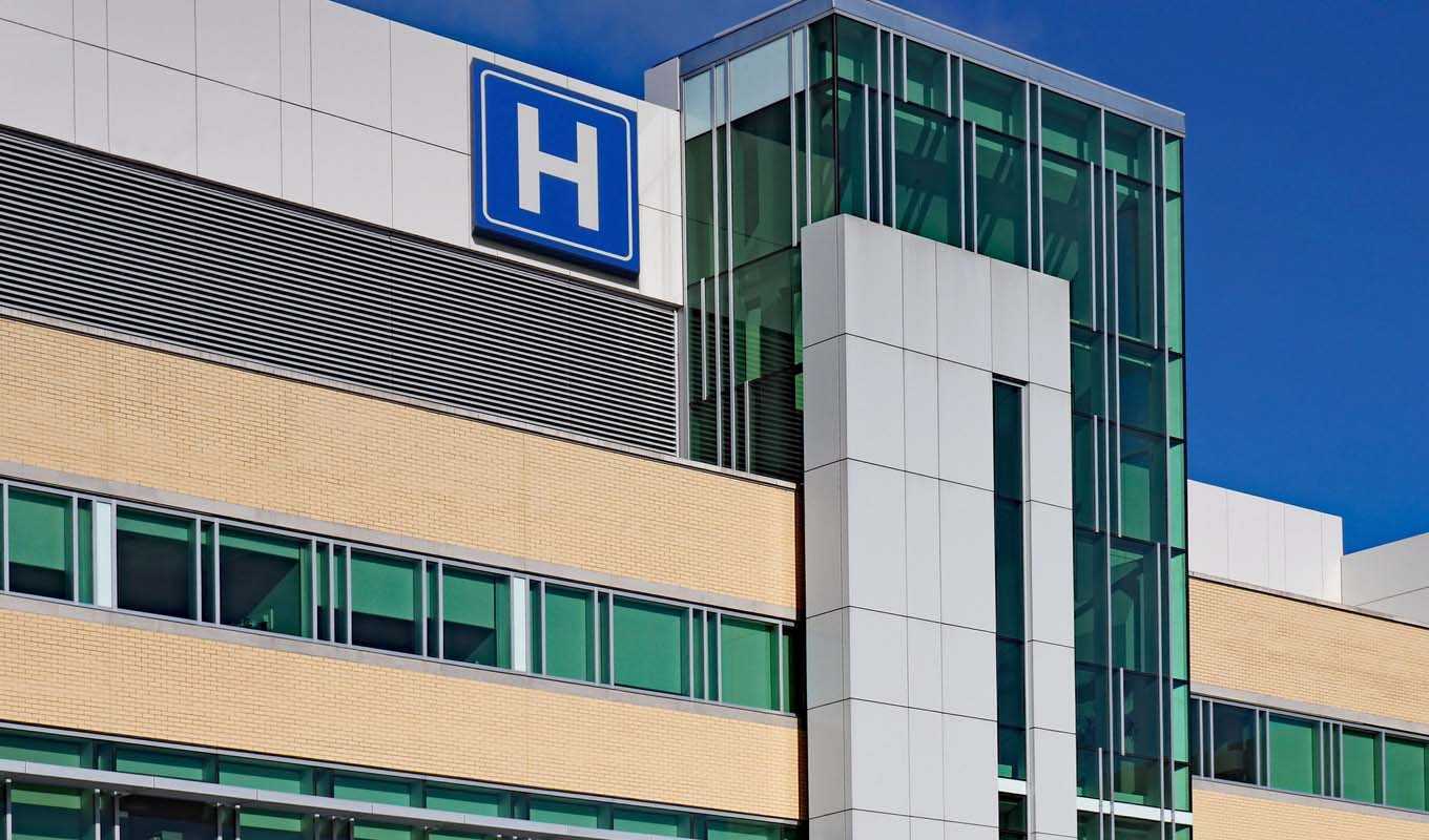 Exterior hospital building