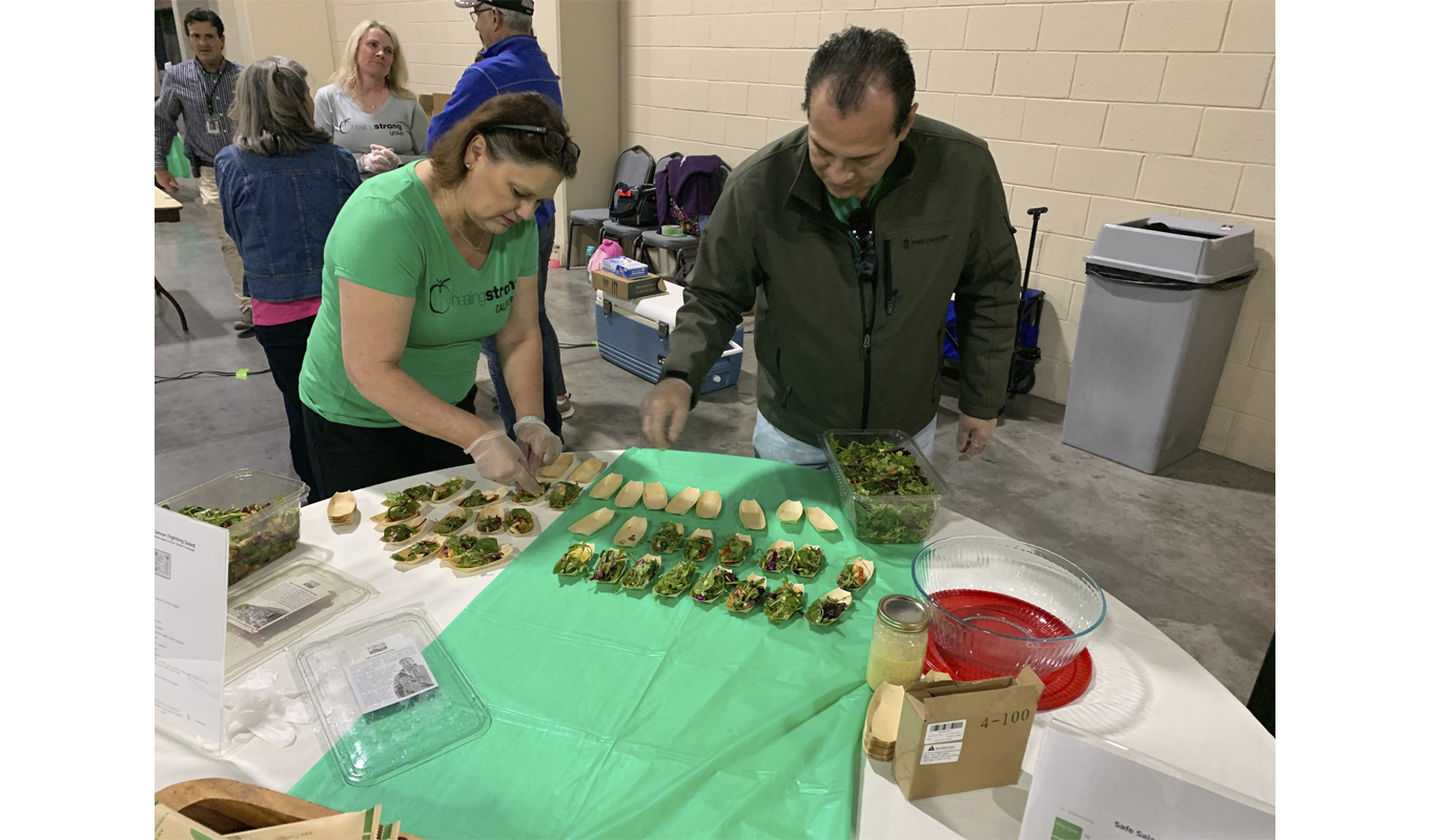 HealingStrong members prep a health meal. (Supplied photo)