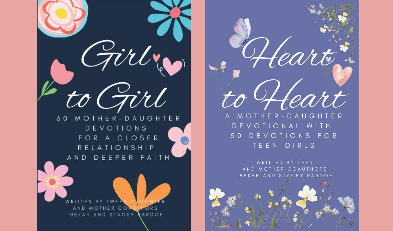 Covers ot two books of mother-daughter devotionals Girl to Girl and Heart to Heart.
