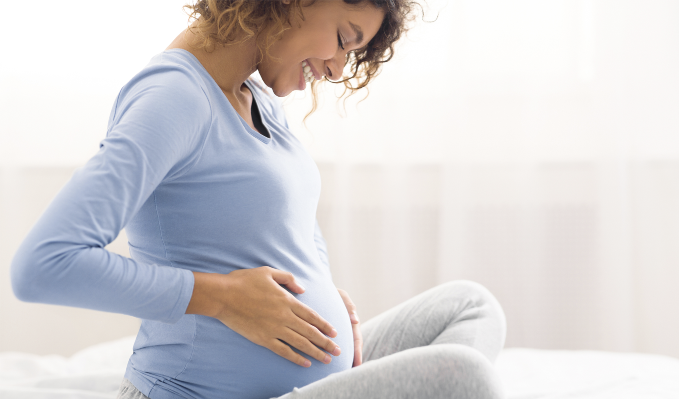 Happy pregnant woman