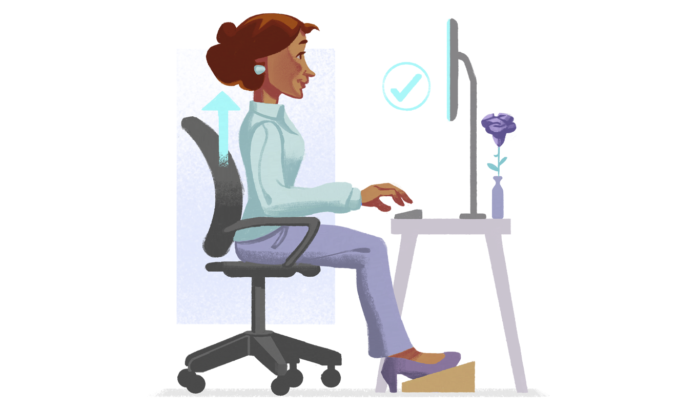 Correct sitting posture