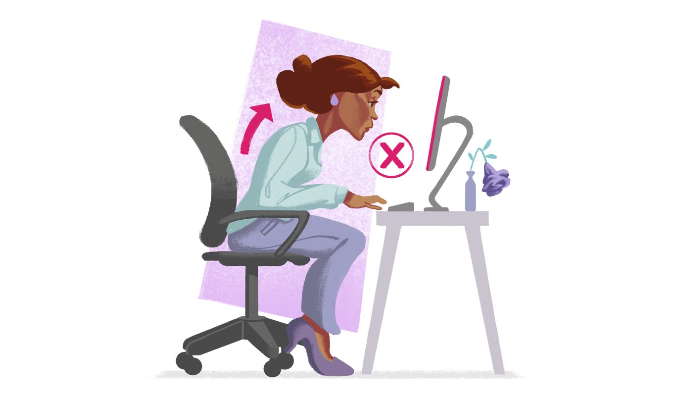 Incorrect sitting posture