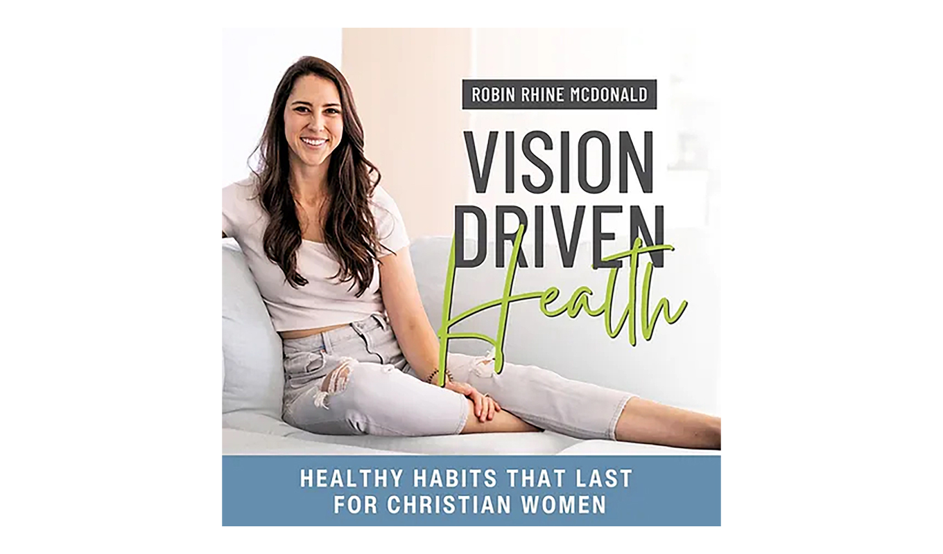 Graphic of "Vision Driven Health" podcast featuring a vibrant design that emphasizes wellness and holistic health principles.