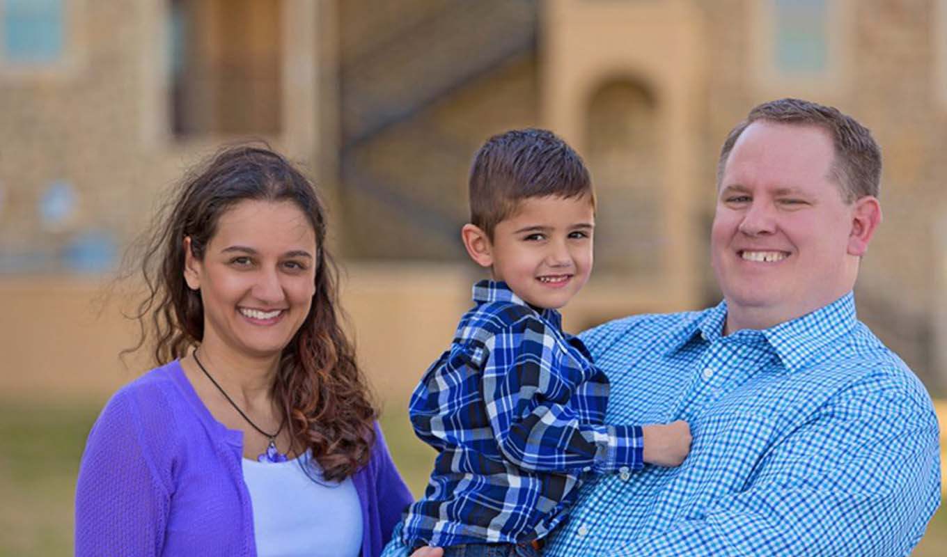 Kent and Shalomi Zeiser with their young child